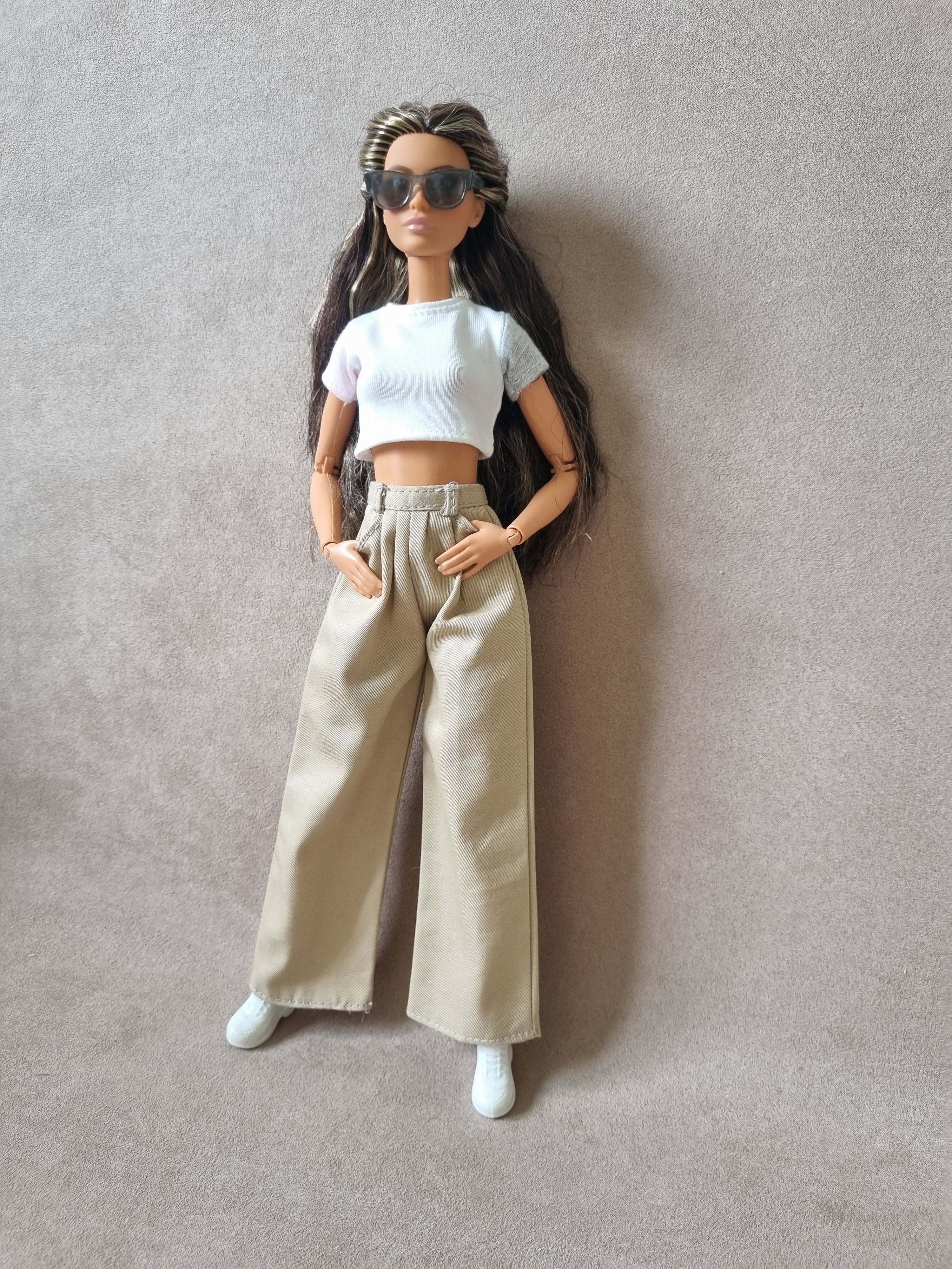 White shirt and Pants for Barbie doll – Huonghandmadedoll