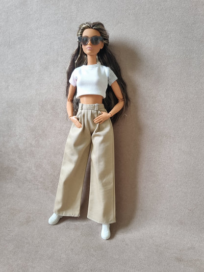 White shirt and Pants for Barbie doll