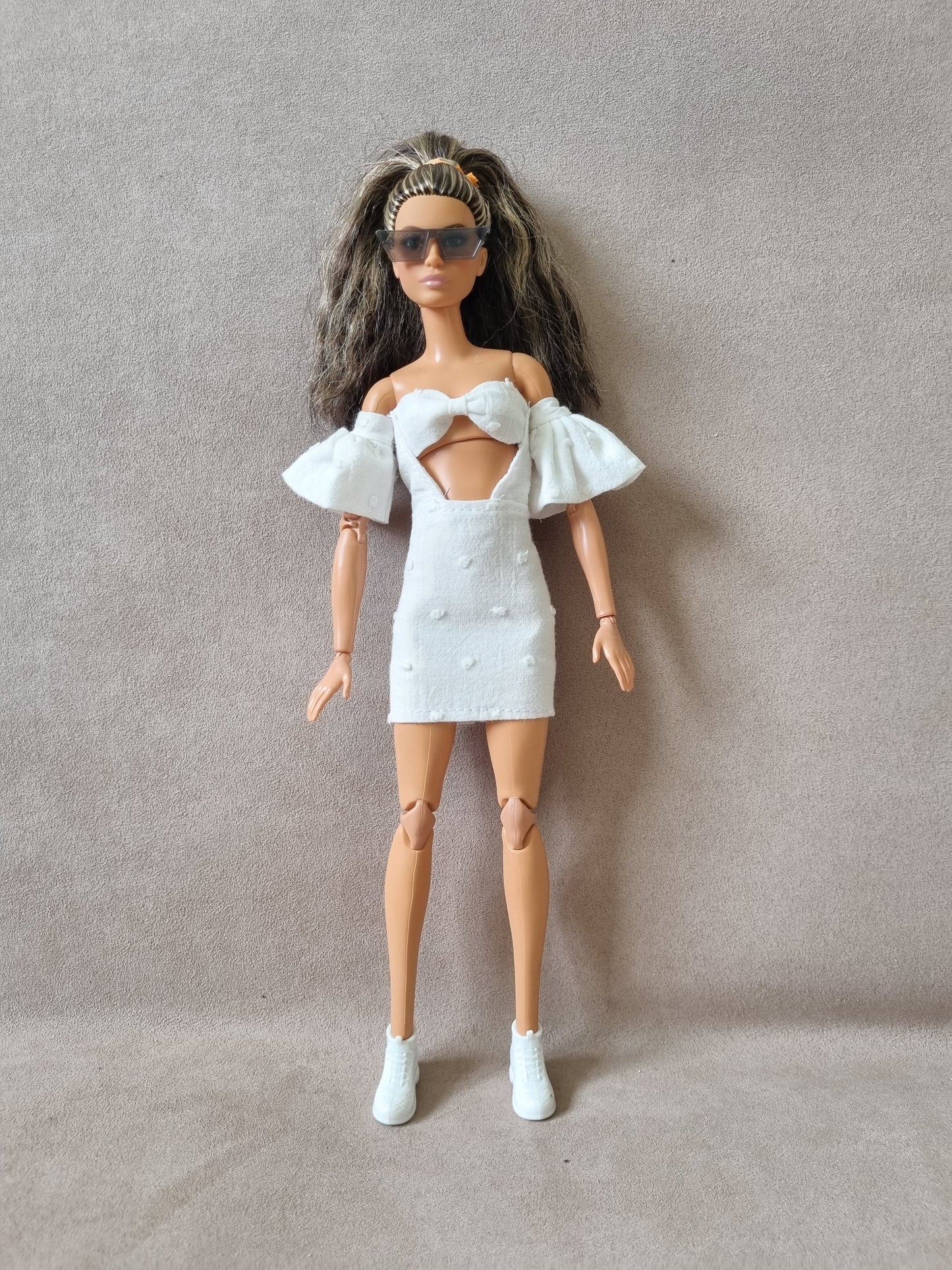 White dress for barbie , 11.5' doll