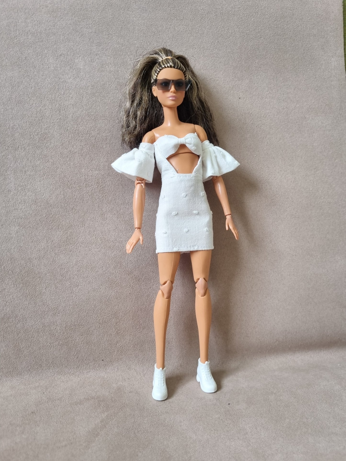 White dress for barbie , 11.5' doll