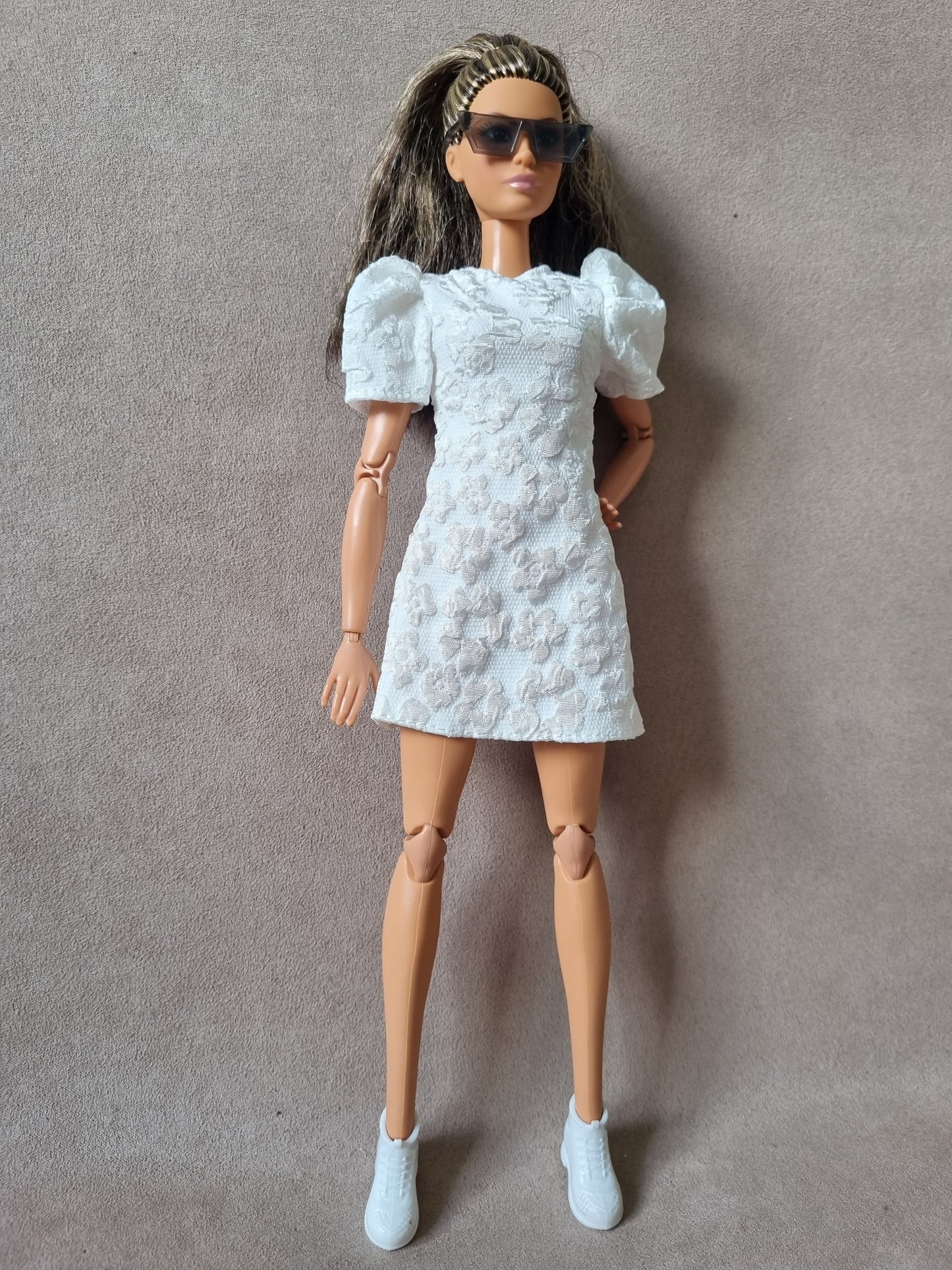 White dress for barbie , 11.5' doll