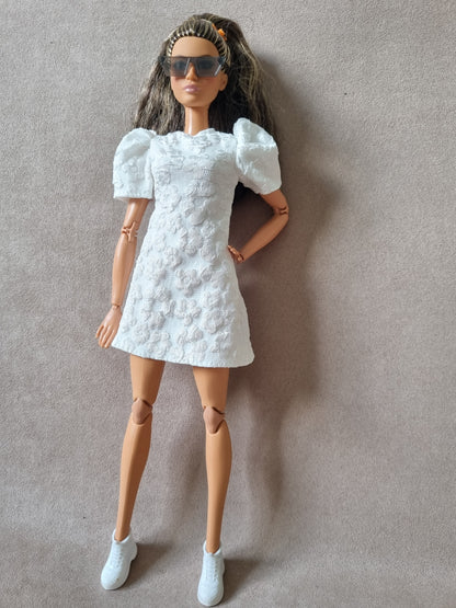 White dress for barbie , 11.5' doll