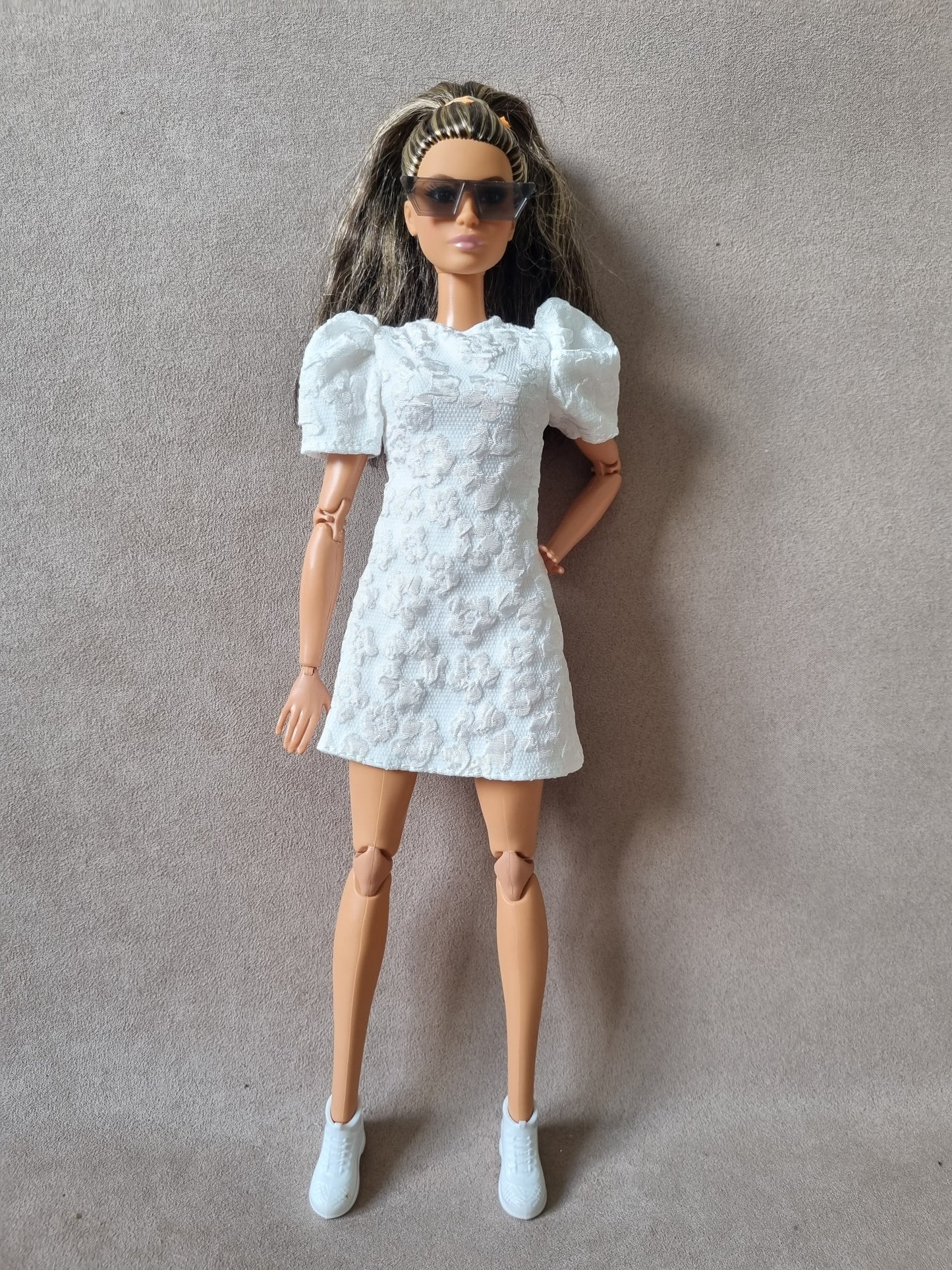 White dress for barbie , 11.5' doll