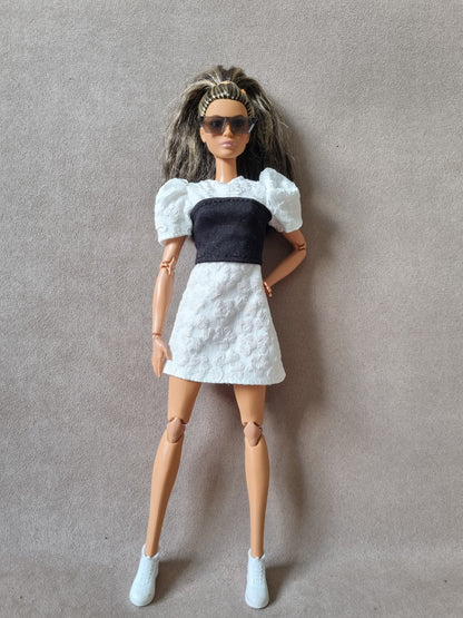 White dress for barbie , 11.5' doll