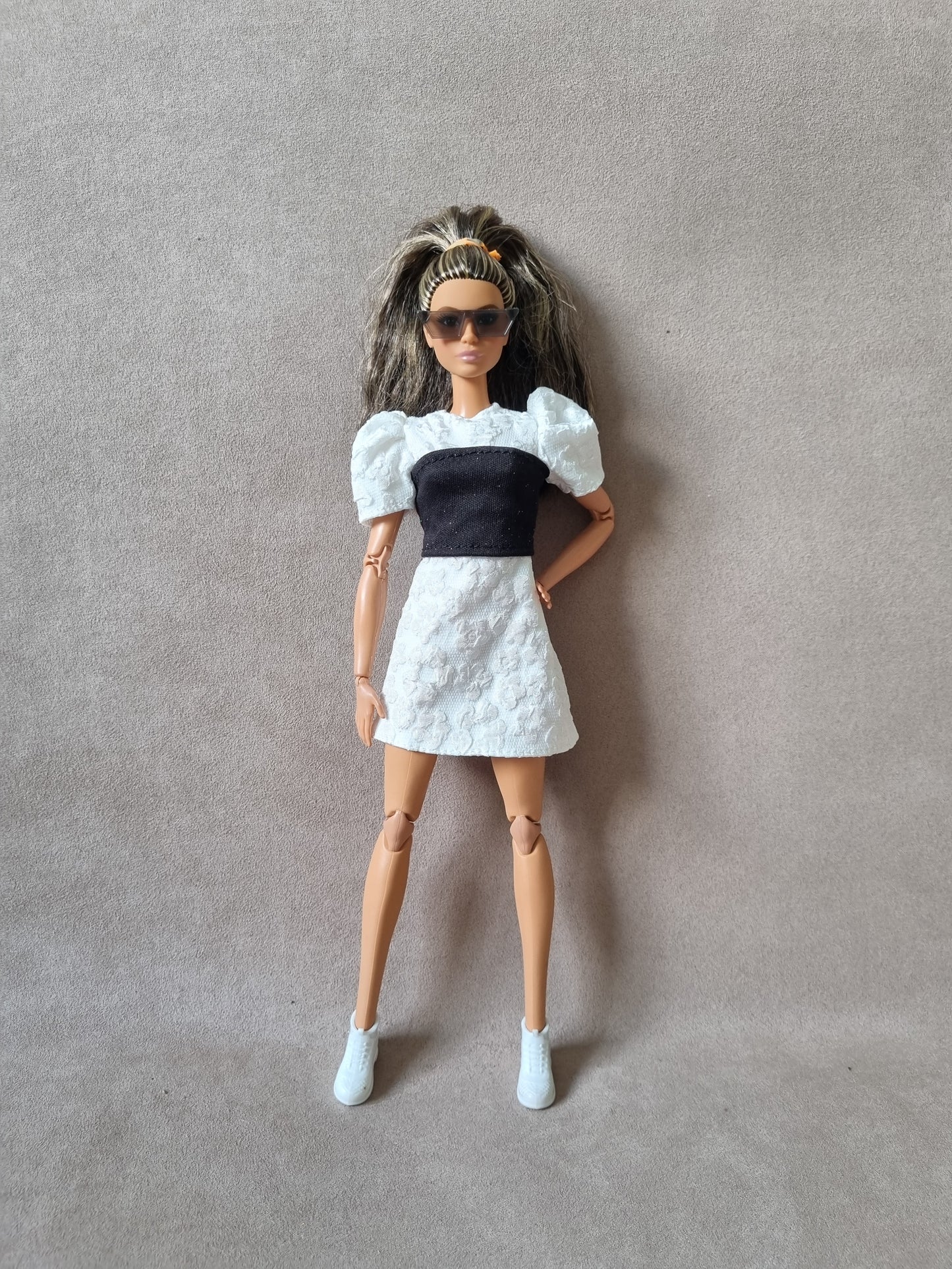 White dress for barbie , 11.5' doll