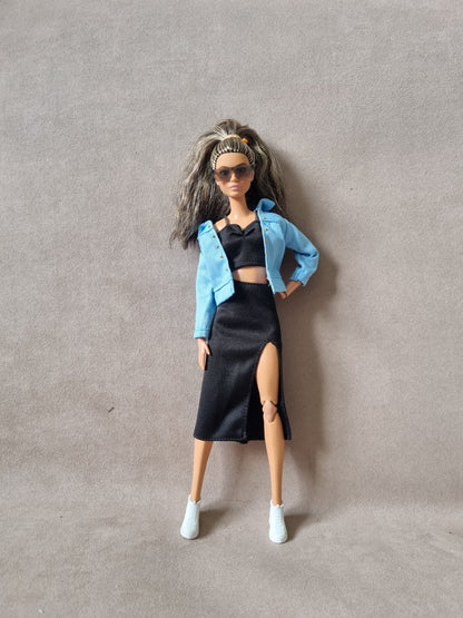 Jacket,  Clothes , Skirt for barbie , 11.5" doll , 1/6 doll