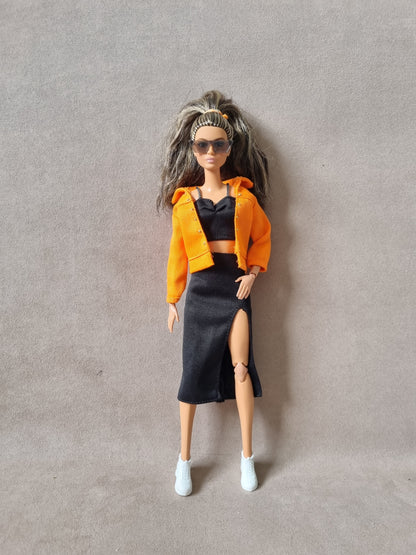 Jacket,  Clothes , Skirt for barbie , 11.5" doll , 1/6 doll