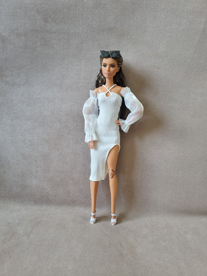 White dress and jacket for Barbie