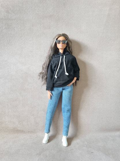 Black Hoodie and jean for Barbie