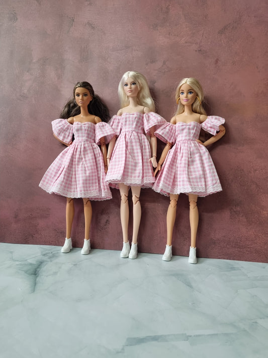 Pink dress for barbie , 11.5' doll