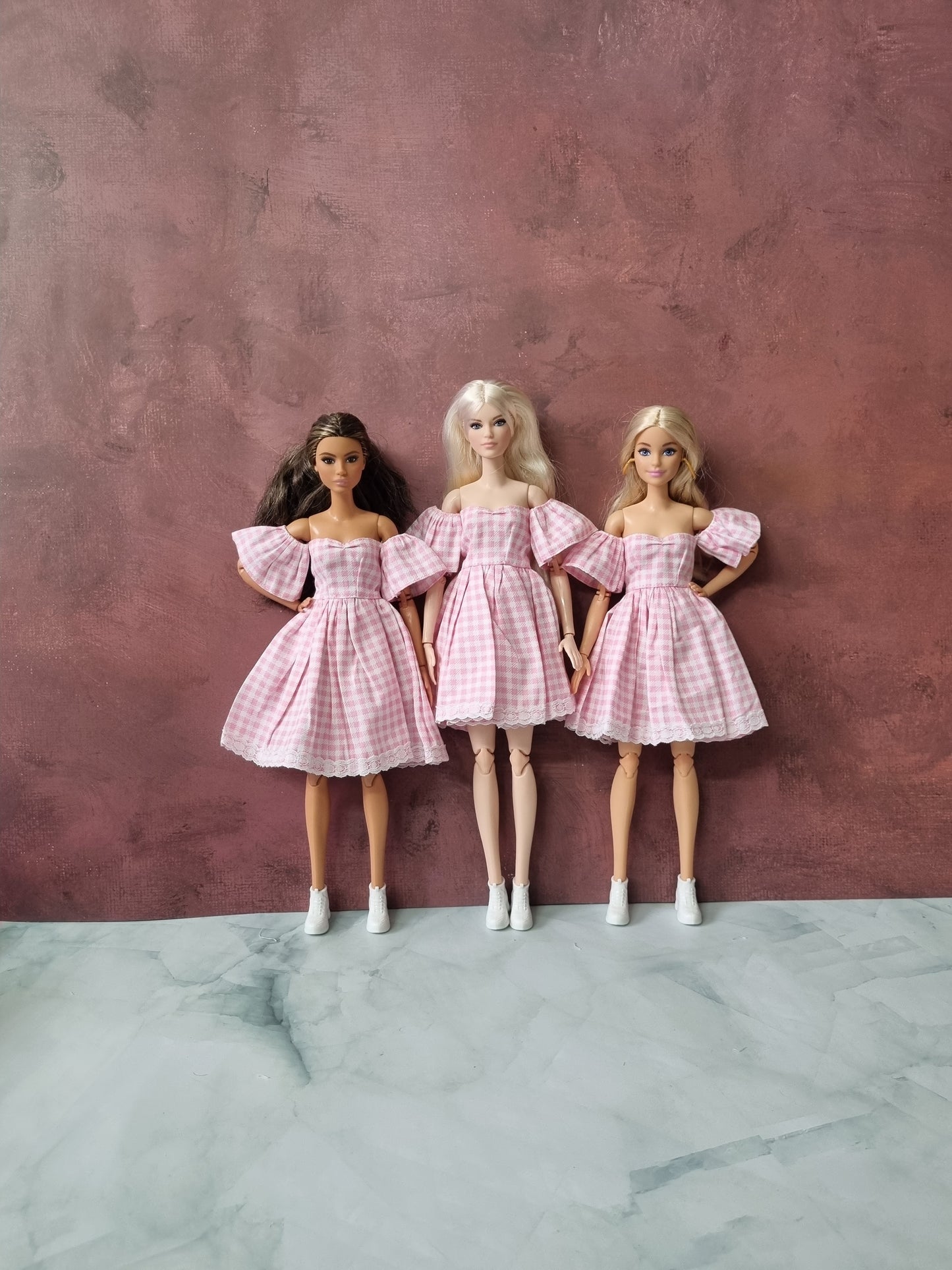 Pink dress for barbie , 11.5' doll