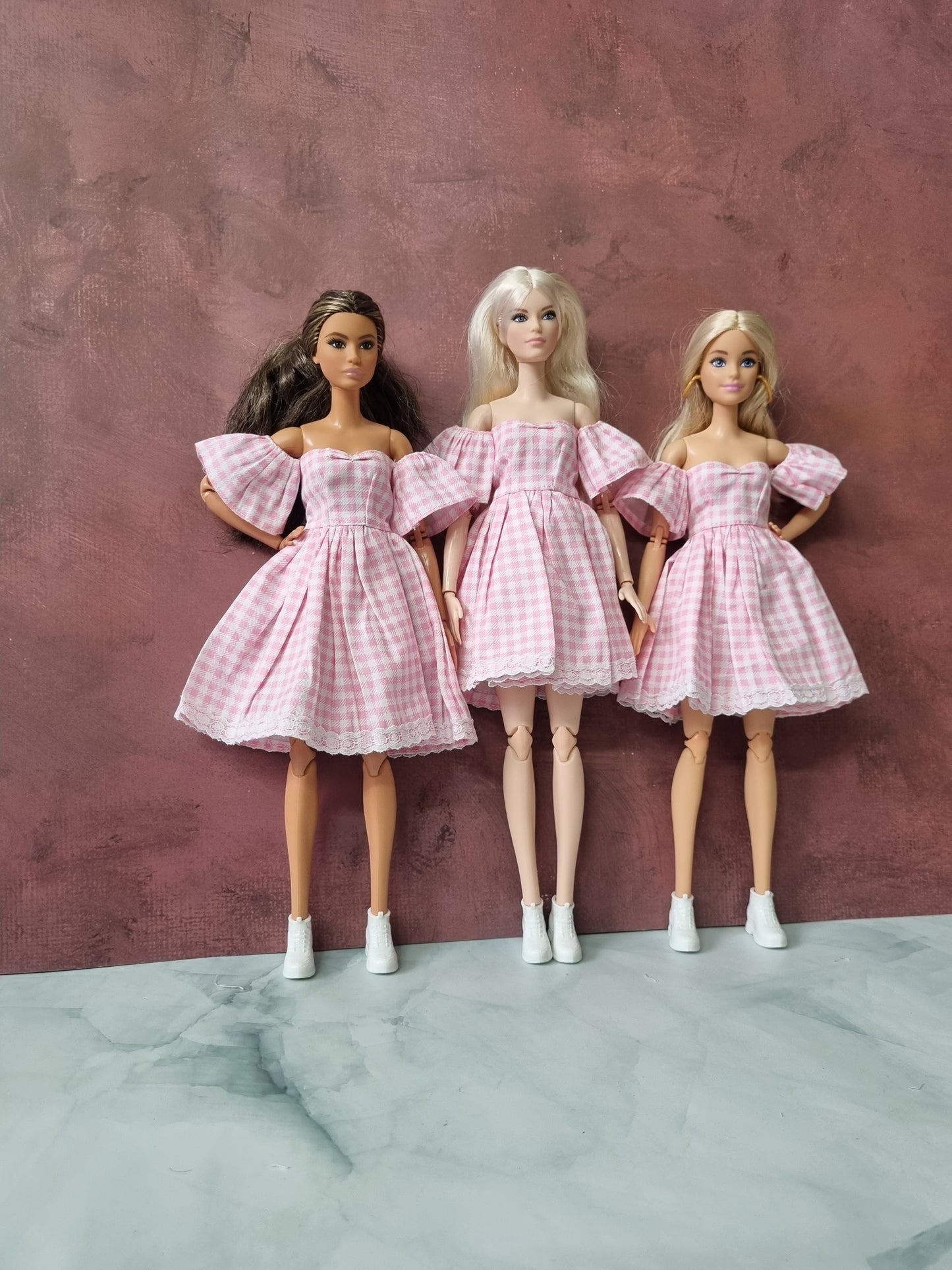 Pink dress for barbie , 11.5' doll