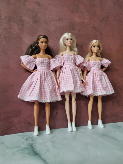 Pink dress for barbie , 11.5' doll