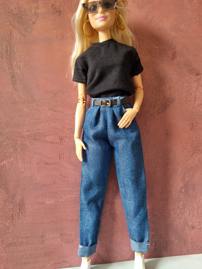 Jean and T-shirt for Barbie doll