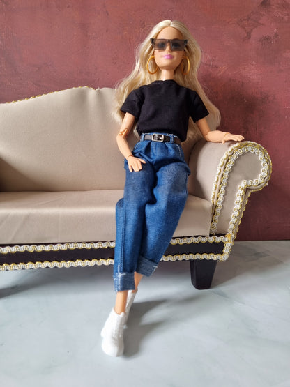 Jean and T-shirt for Barbie doll