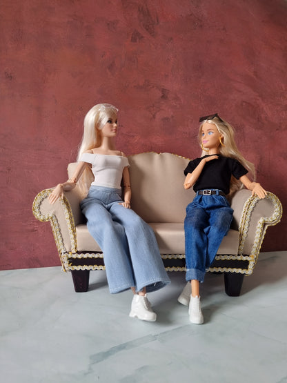 Jean and T-shirt for Barbie doll