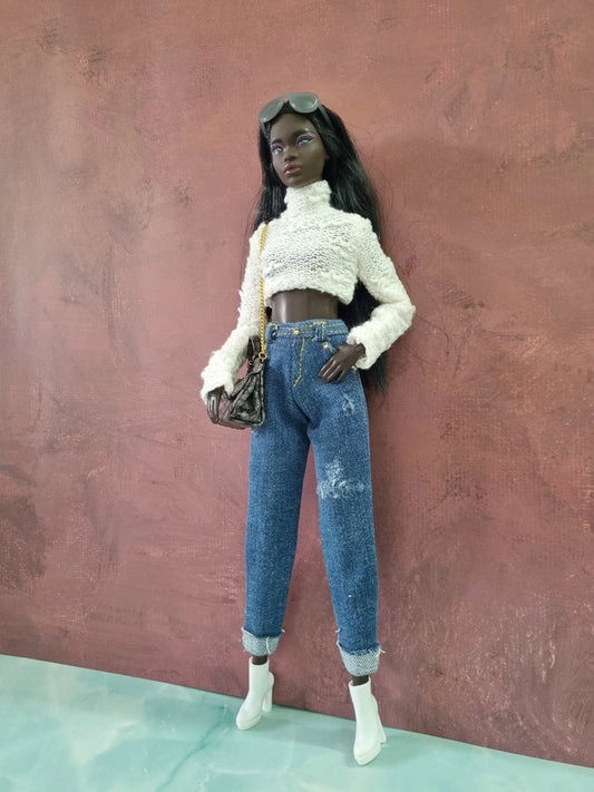 Top and  jeans for Barbie