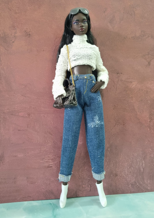 Top and  jeans for Barbie