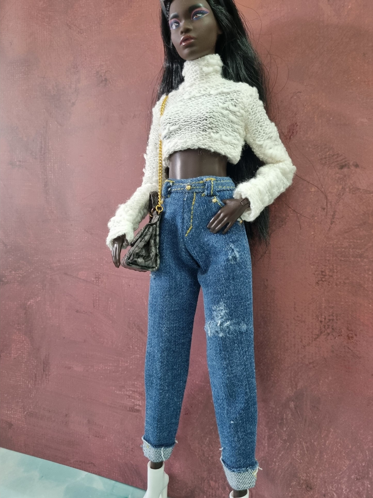 Top and  jeans for Barbie