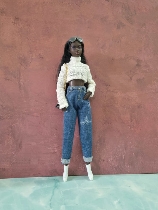 Top and  jeans for Barbie