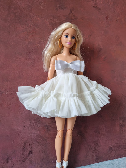 White dress for Barbie doll