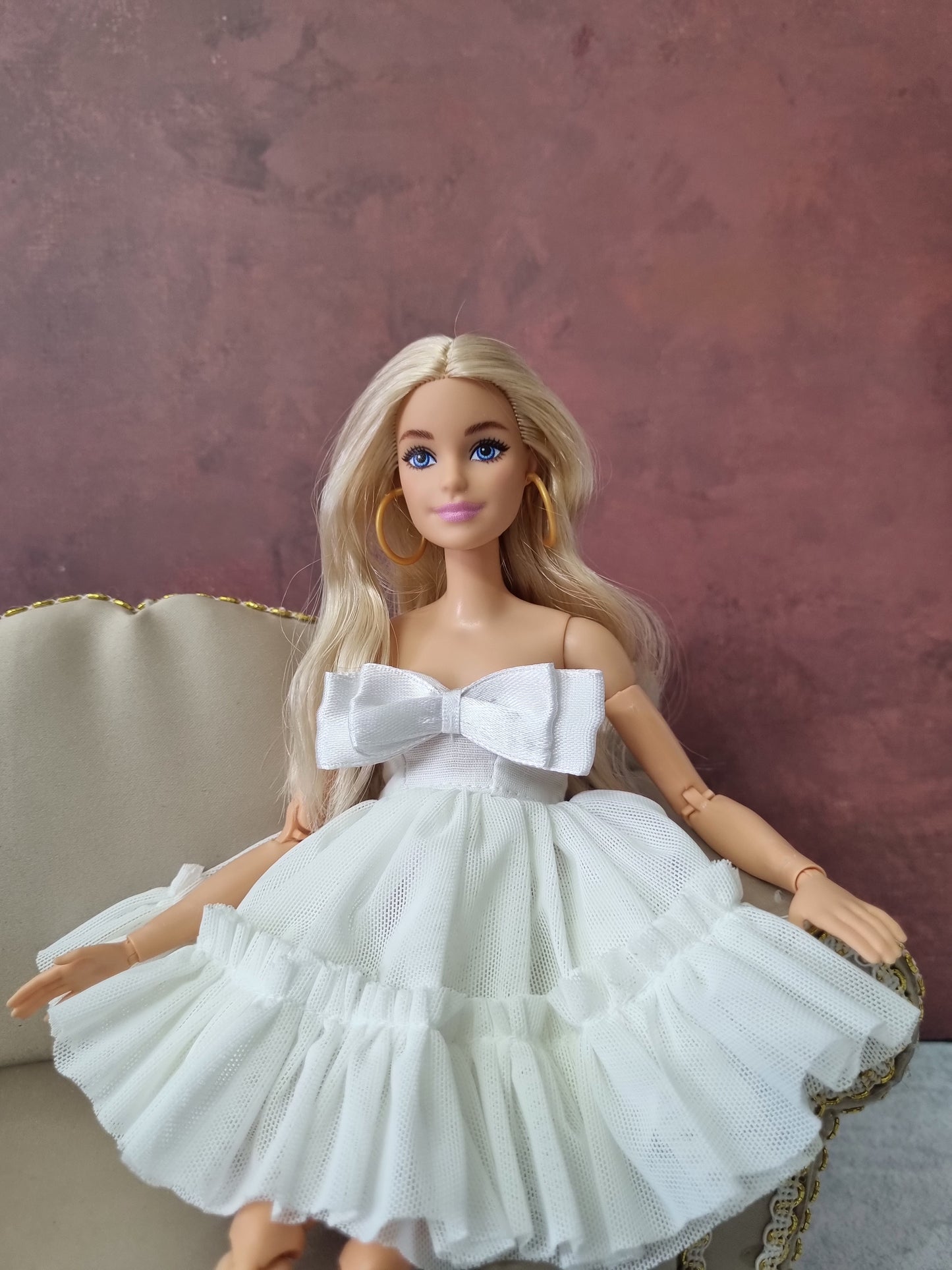 White dress for Barbie doll