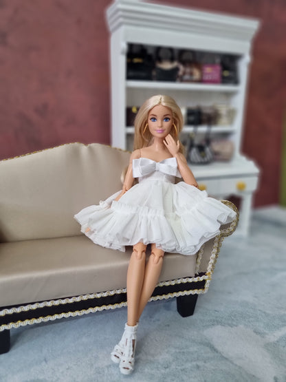 White dress for Barbie doll