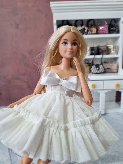 White dress for Barbie doll