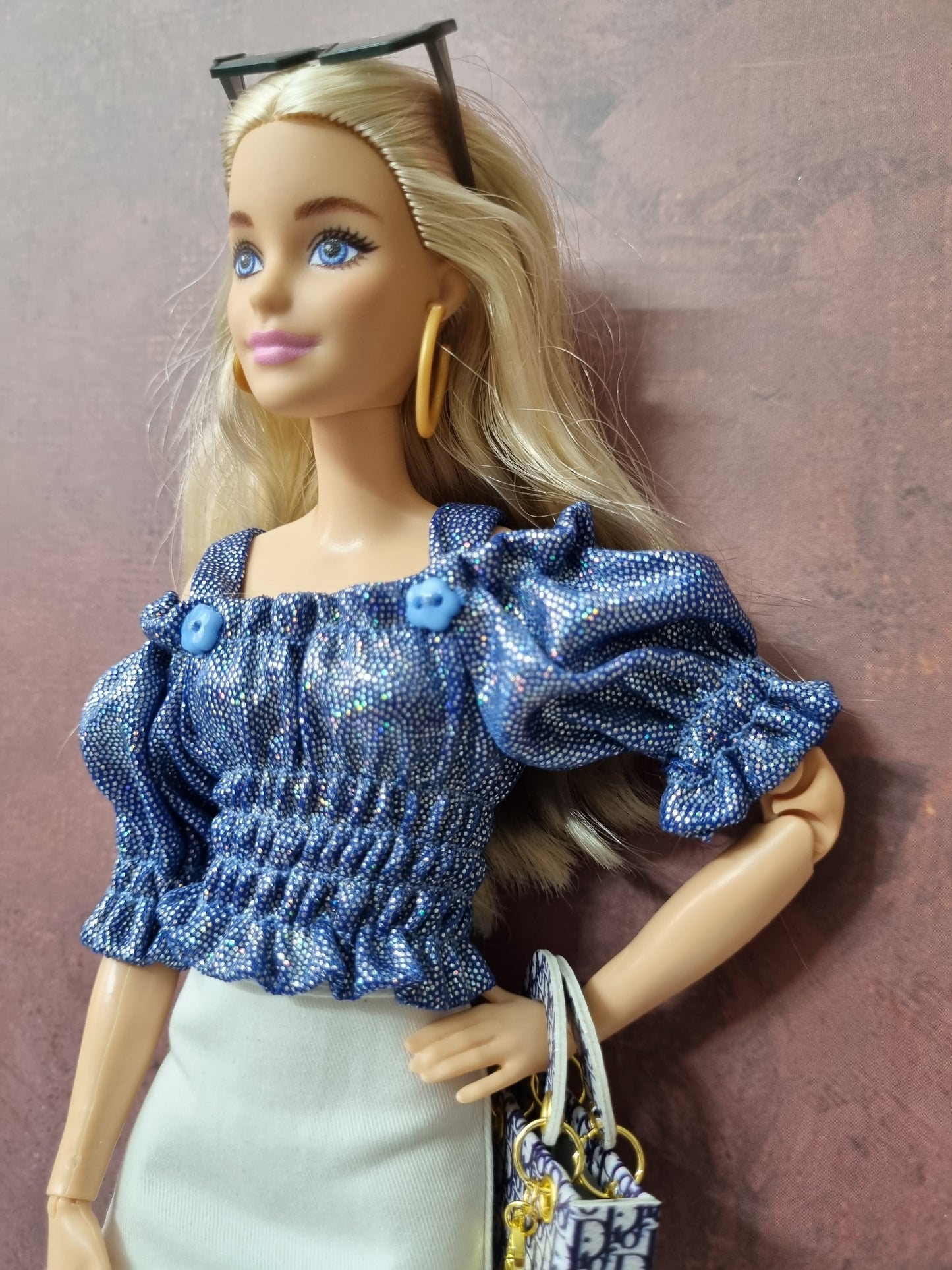 Clothes for barbie ( Shirt + White Mini skirt + White Pants )