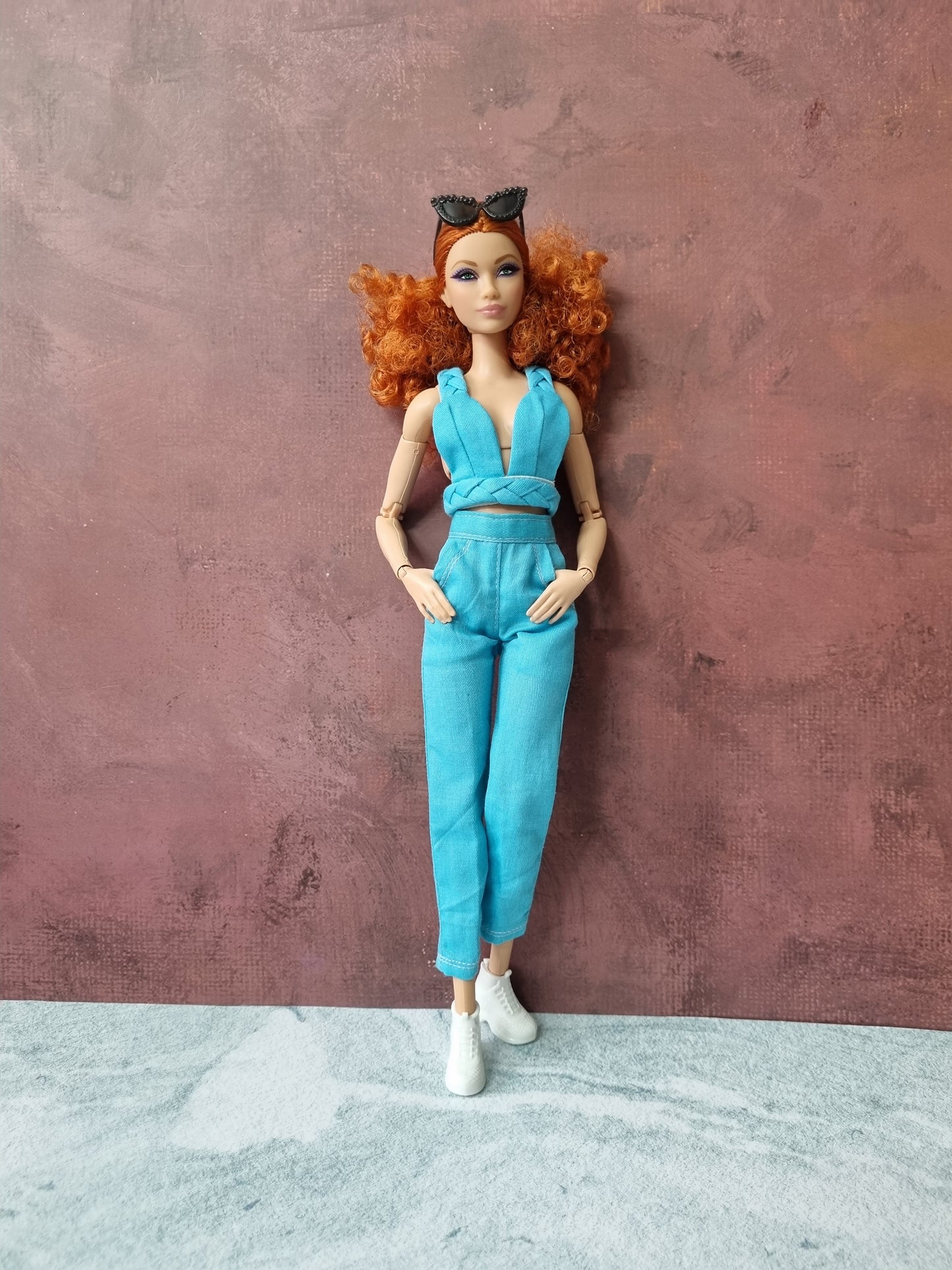 Blue suit for Barbie doll