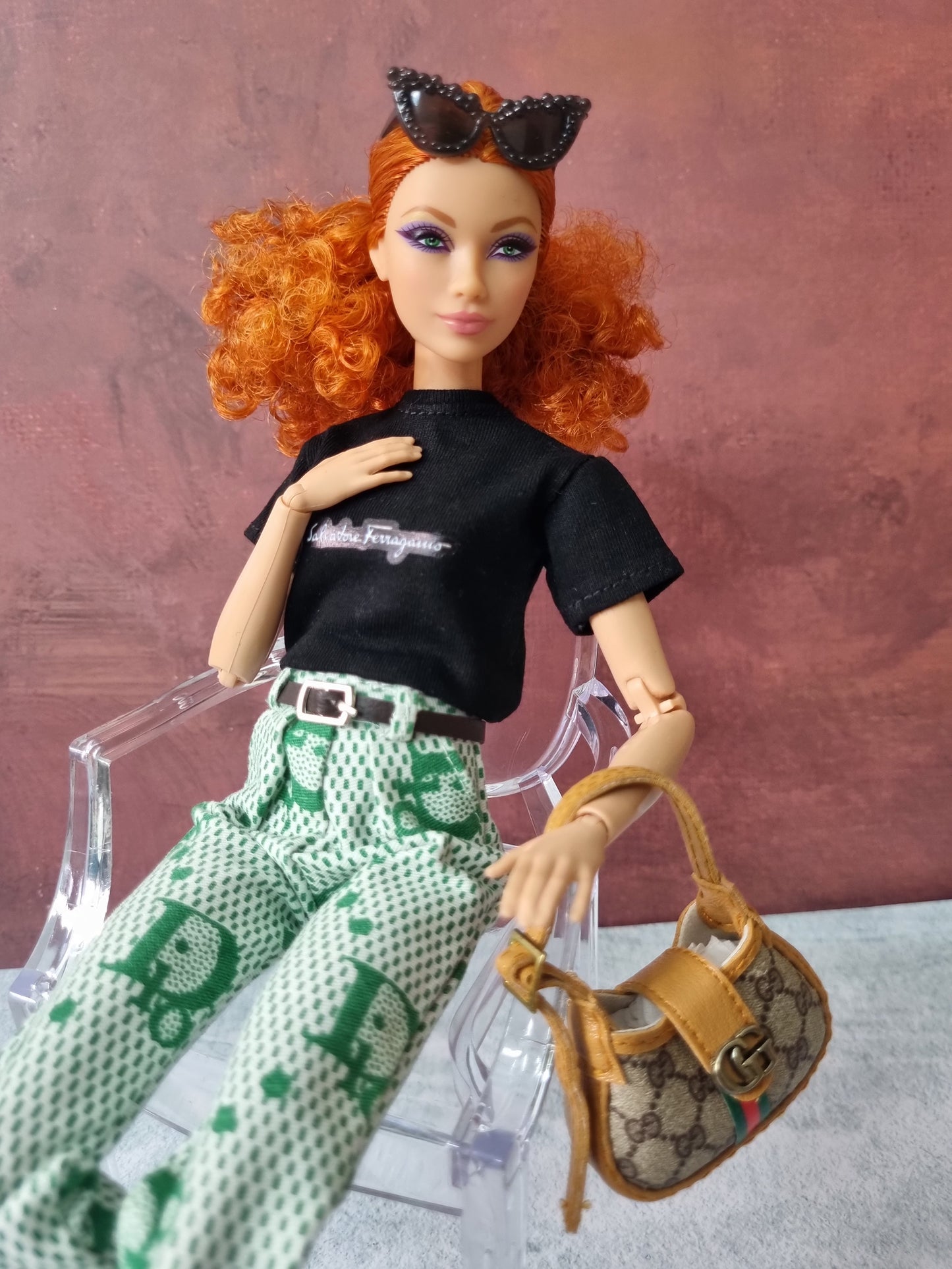 Handbag for barbie, 1:6 doll