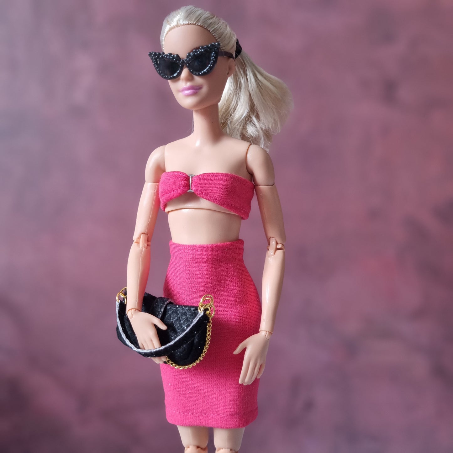 Pink , Black and Orange Suit for Barbie doll