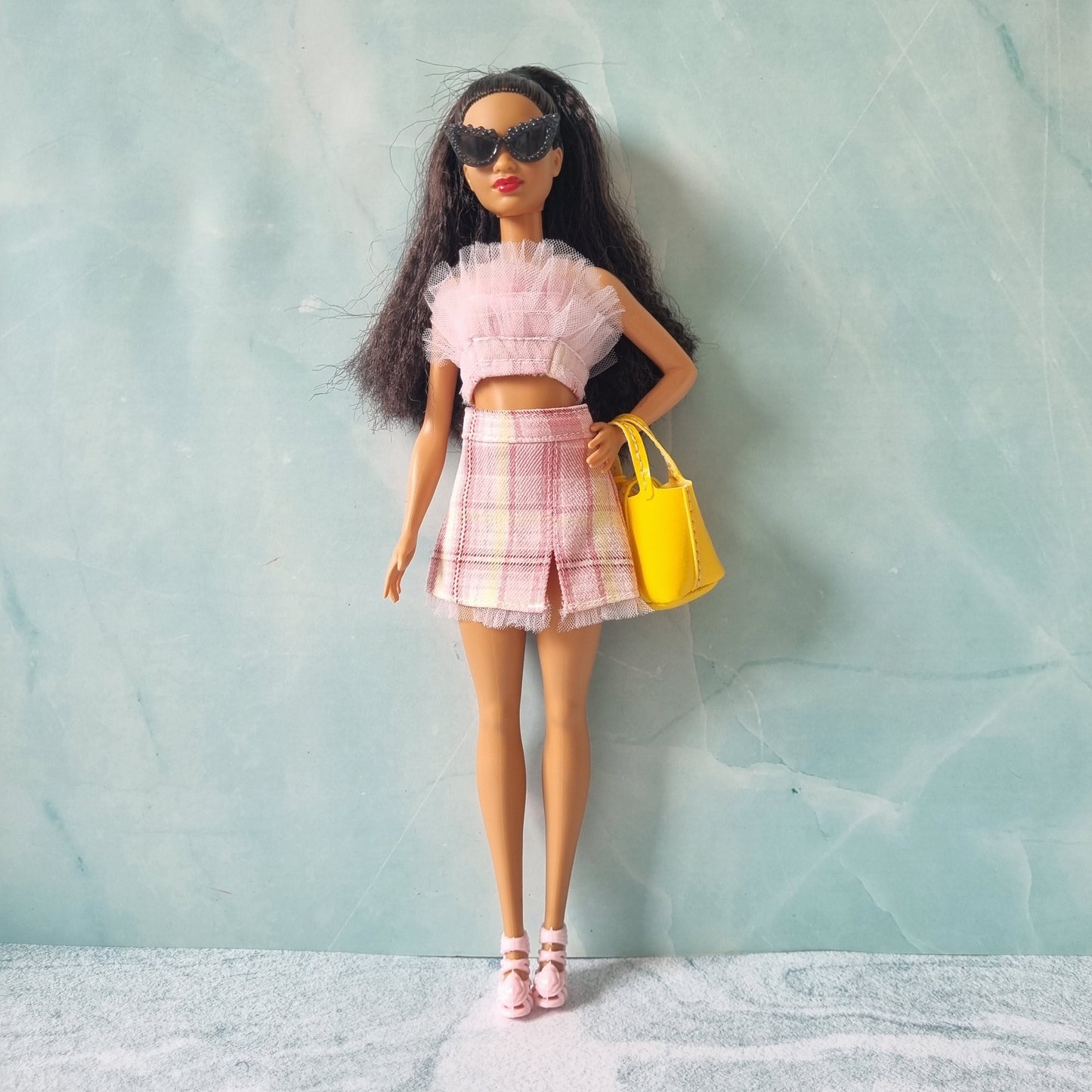 Yellow handbag For Barbie,  Blythe , 1/6 Bjd doll