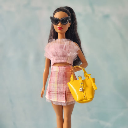 Yellow handbag For Barbie,  Blythe , 1/6 Bjd doll