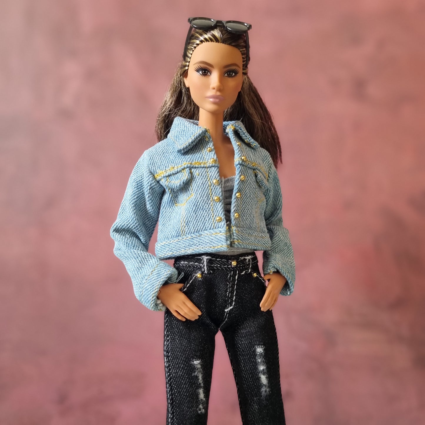 Crop top and  jeans for Barbie