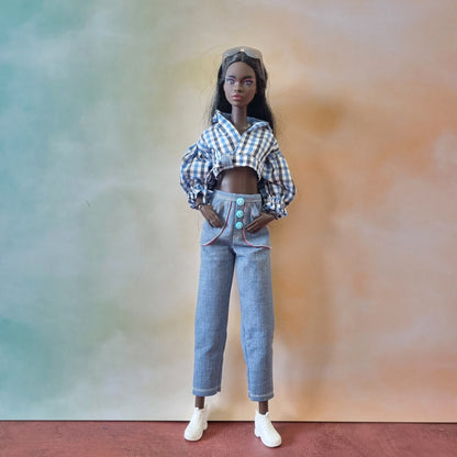 Top and  jeans for Barbie