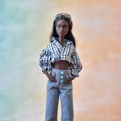 Top and  jeans for Barbie