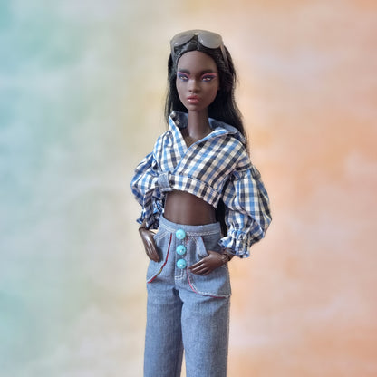 Top and  jeans for Barbie