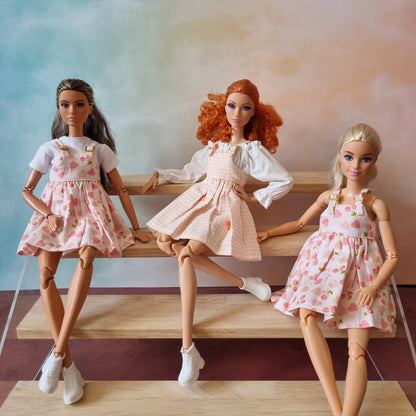 White shirt and Dress for Barbie