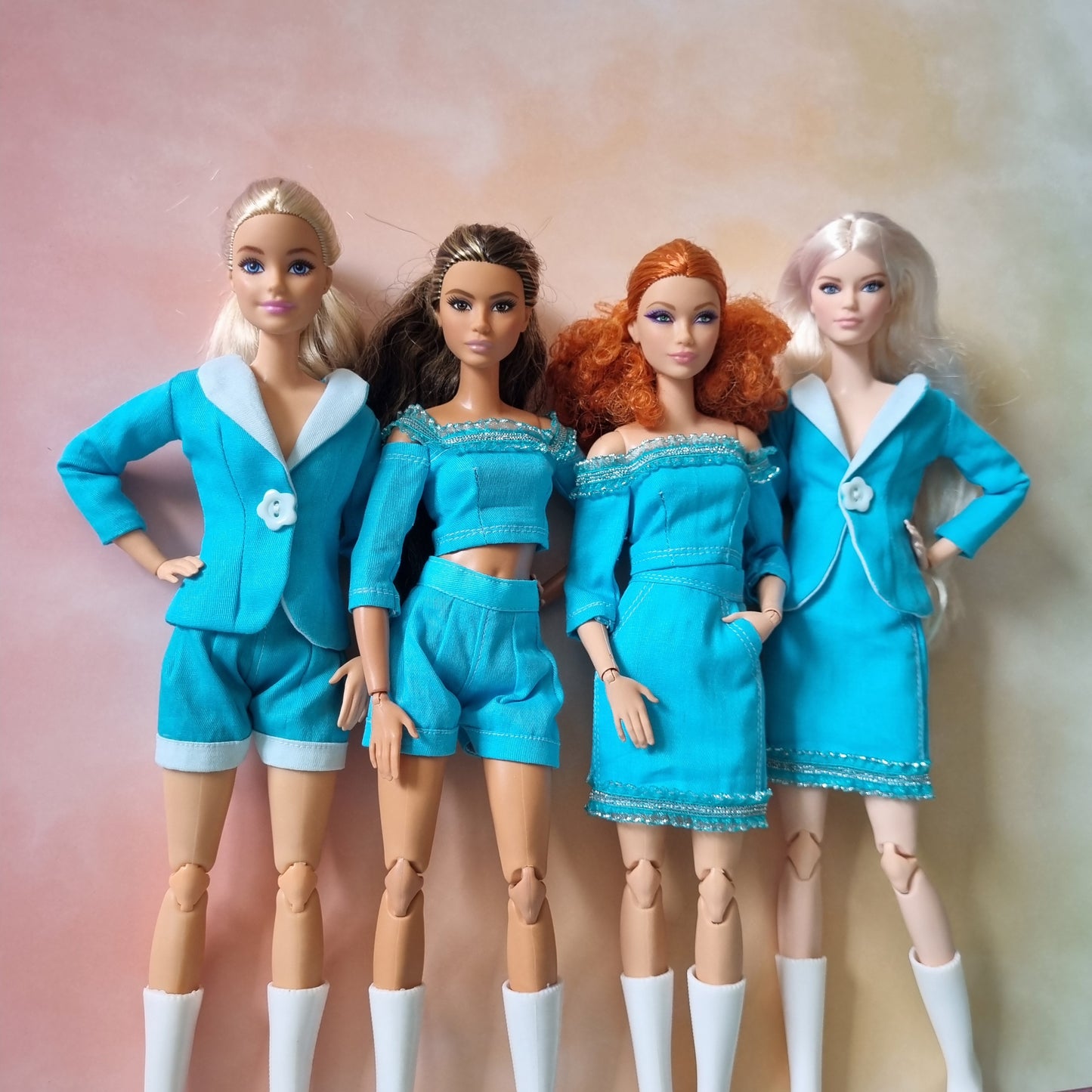 Blue clothes for Barbie doll