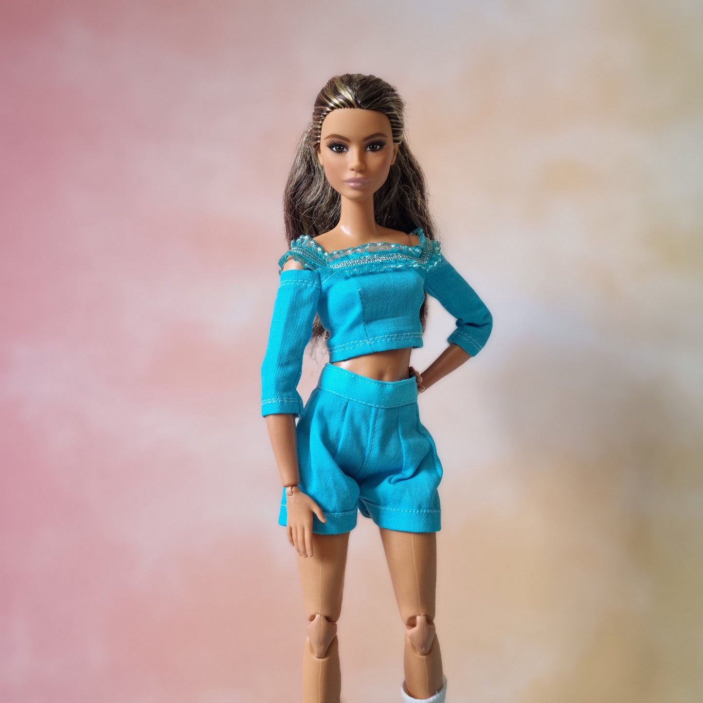 Blue clothes for Barbie doll