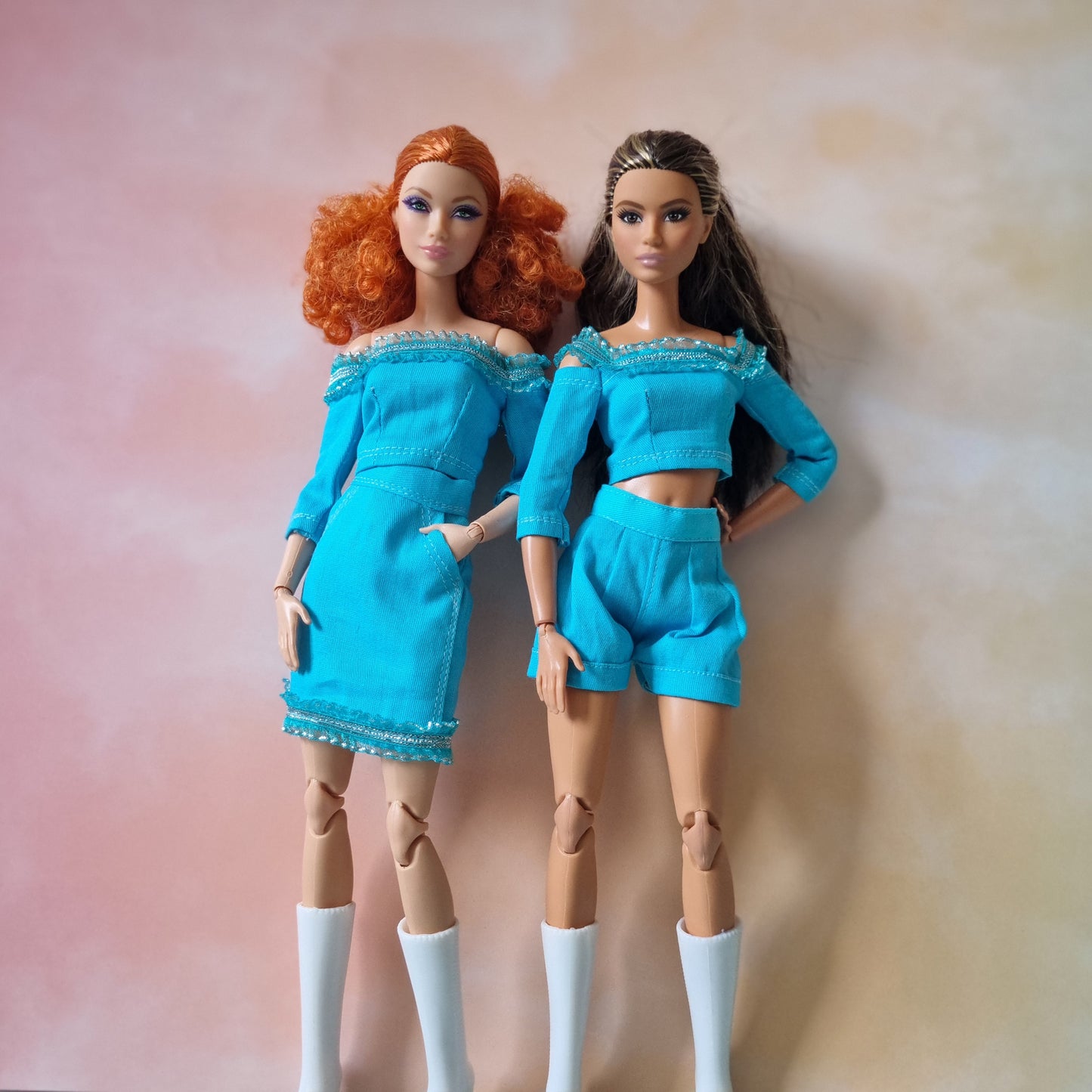 Blue clothes for Barbie doll