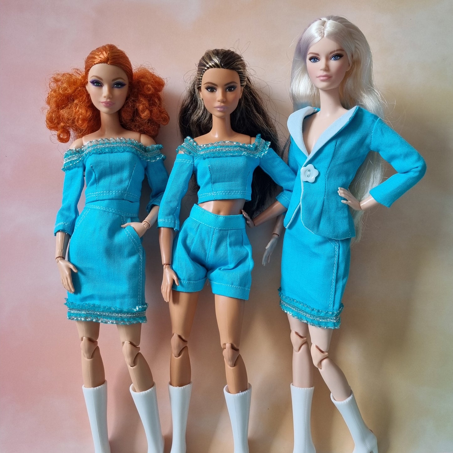 Blue clothes for Barbie doll