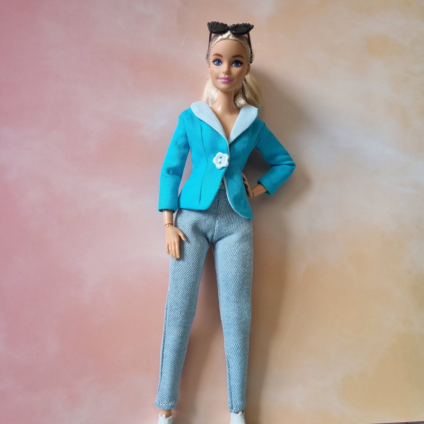 Blue clothes for Barbie doll