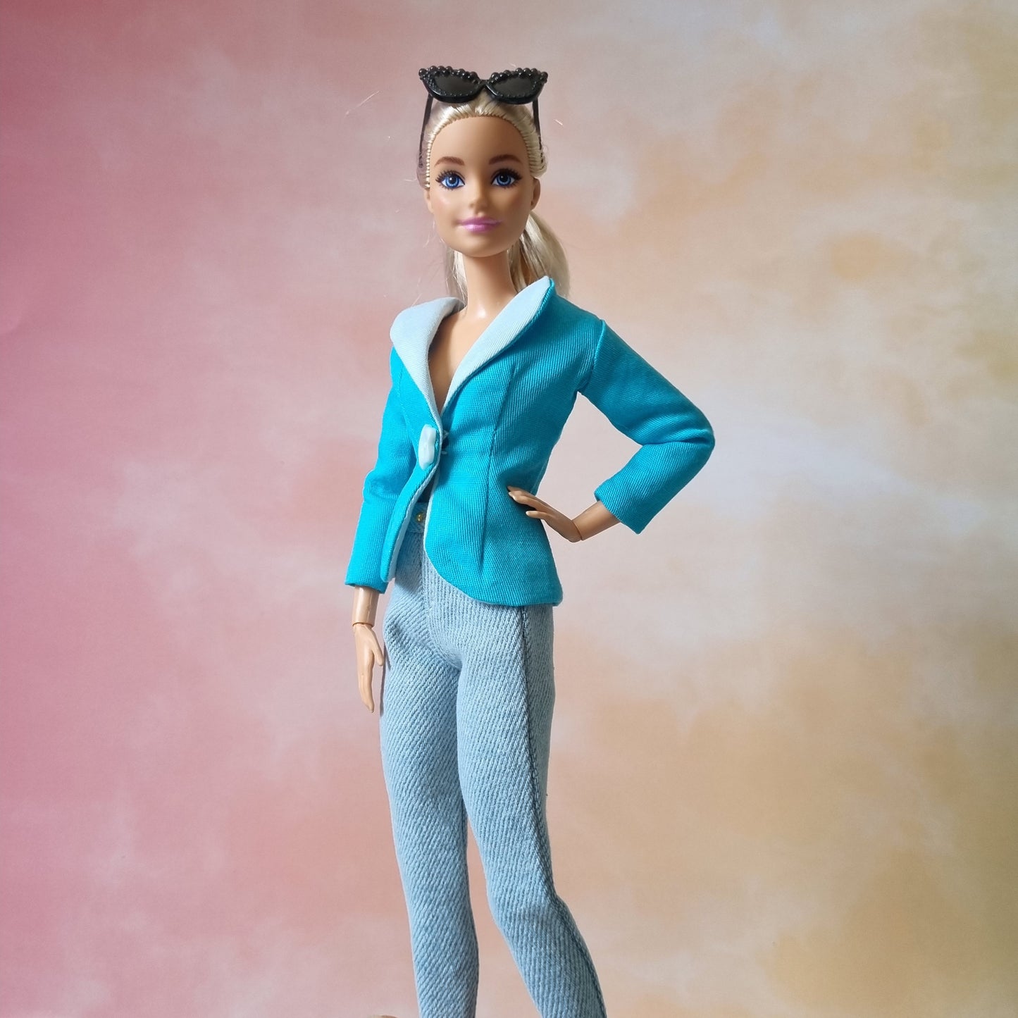 Blue clothes for Barbie doll