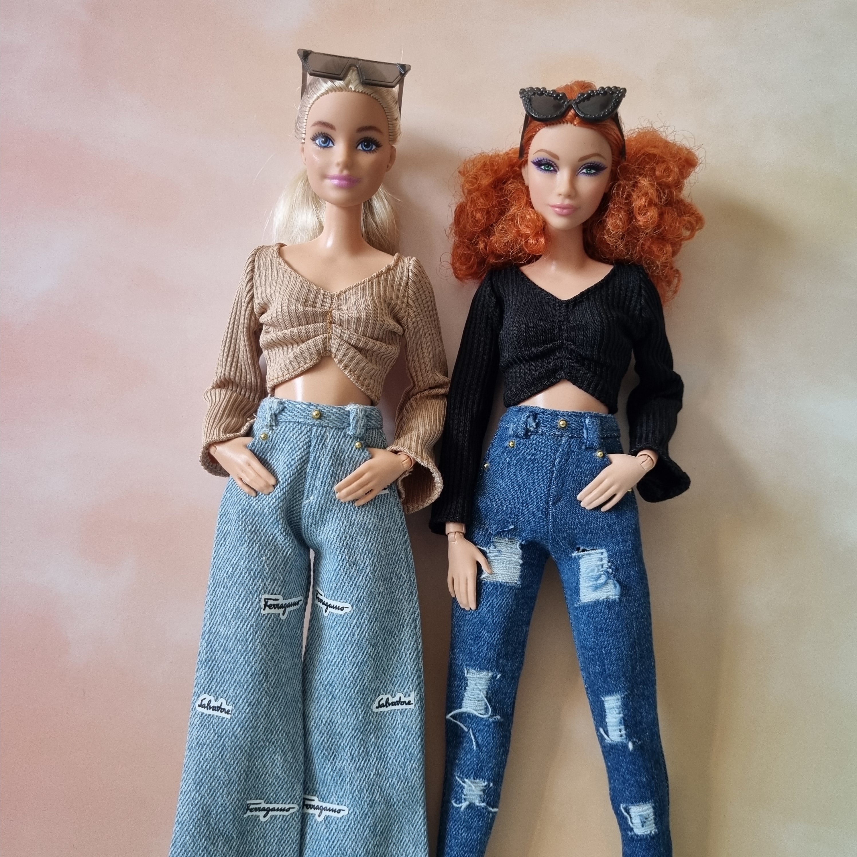 Clothes Jean for Barbie doll Huonghandmadedoll