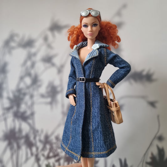 Jacket and dress for barbie , 11.5" doll , 1/6 doll