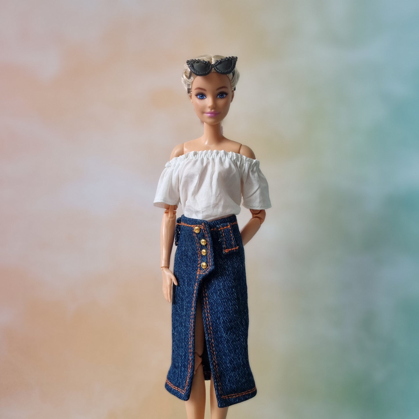 Jean Skirt for Barbie doll