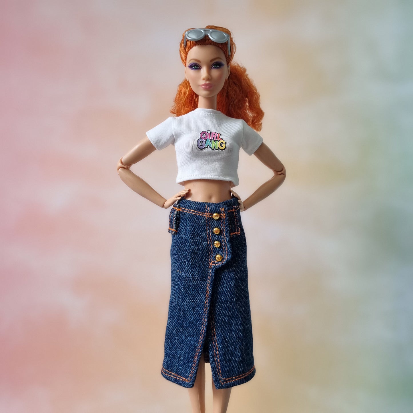 Jean Skirt for Barbie doll