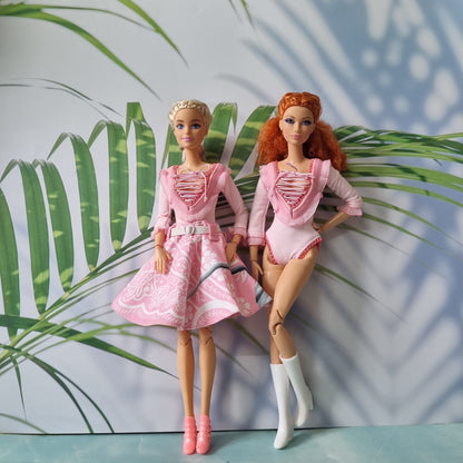 Skirt and body suit for Barbie doll